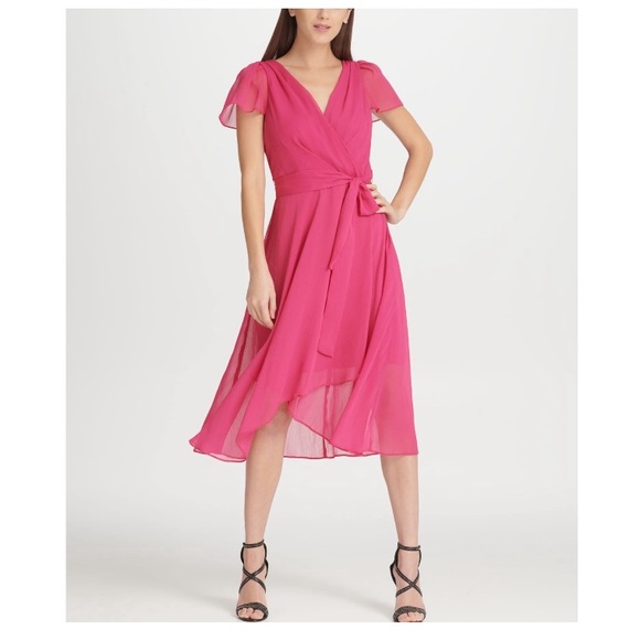 DKNY Flutter Sleeve Dress - Picture 1 of 6